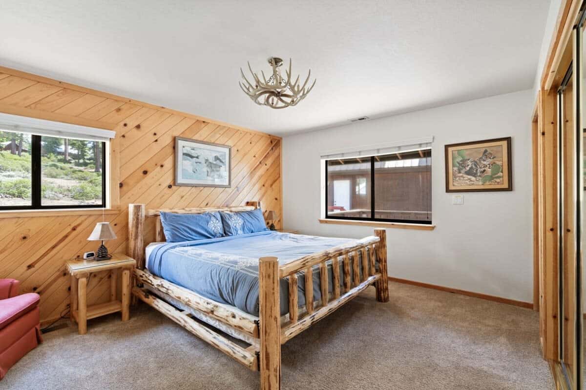 The home features three comfortable bedrooms such as the master bedroom which boasts a king-size bed and an attached bathroom.