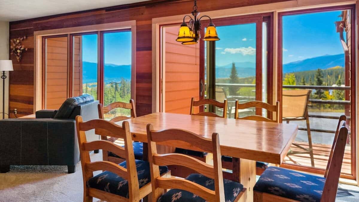 Stunning tree and mountain views can be enjoyed from all around this lovely condo.