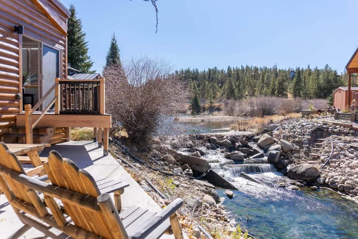 This beautiful view over the river can be enjoyed directly from the home’s private outdoor patio and deck.