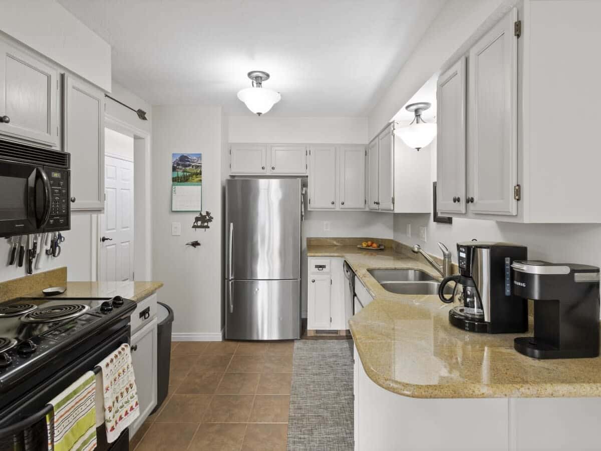 Fully-equipped kitchen with plenty of countertop space and modern appliances