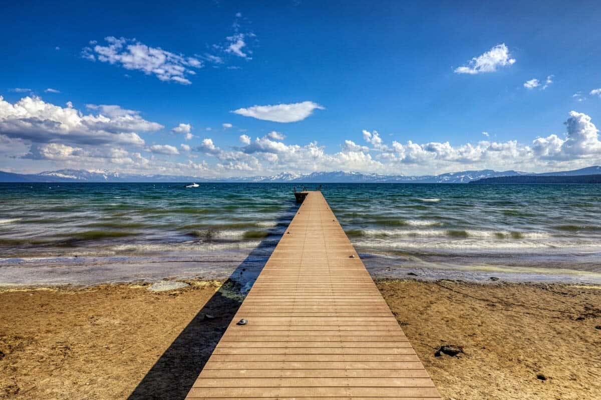 Guests of the home can enjoy year-round access to a private pier.