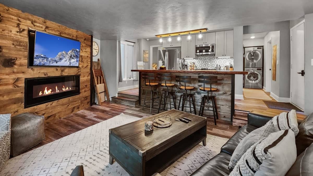 Enjoy a dreamy mountain getaway from this recently renovated 2-bedroom condo which features brand-new appliances, beautiful decor, and comfortable furnishings.
