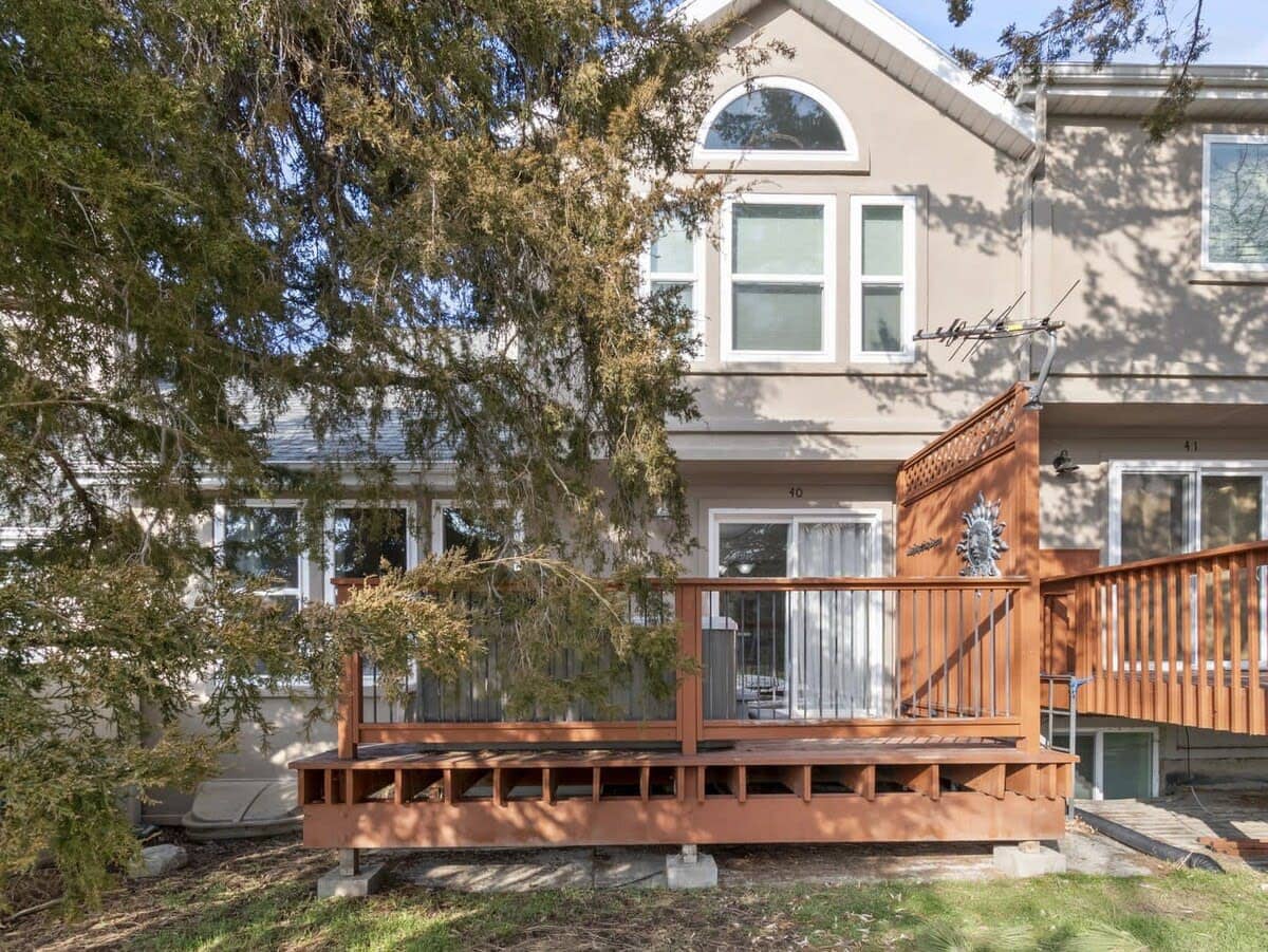 Private outdoor deck with a deluxe hot tub