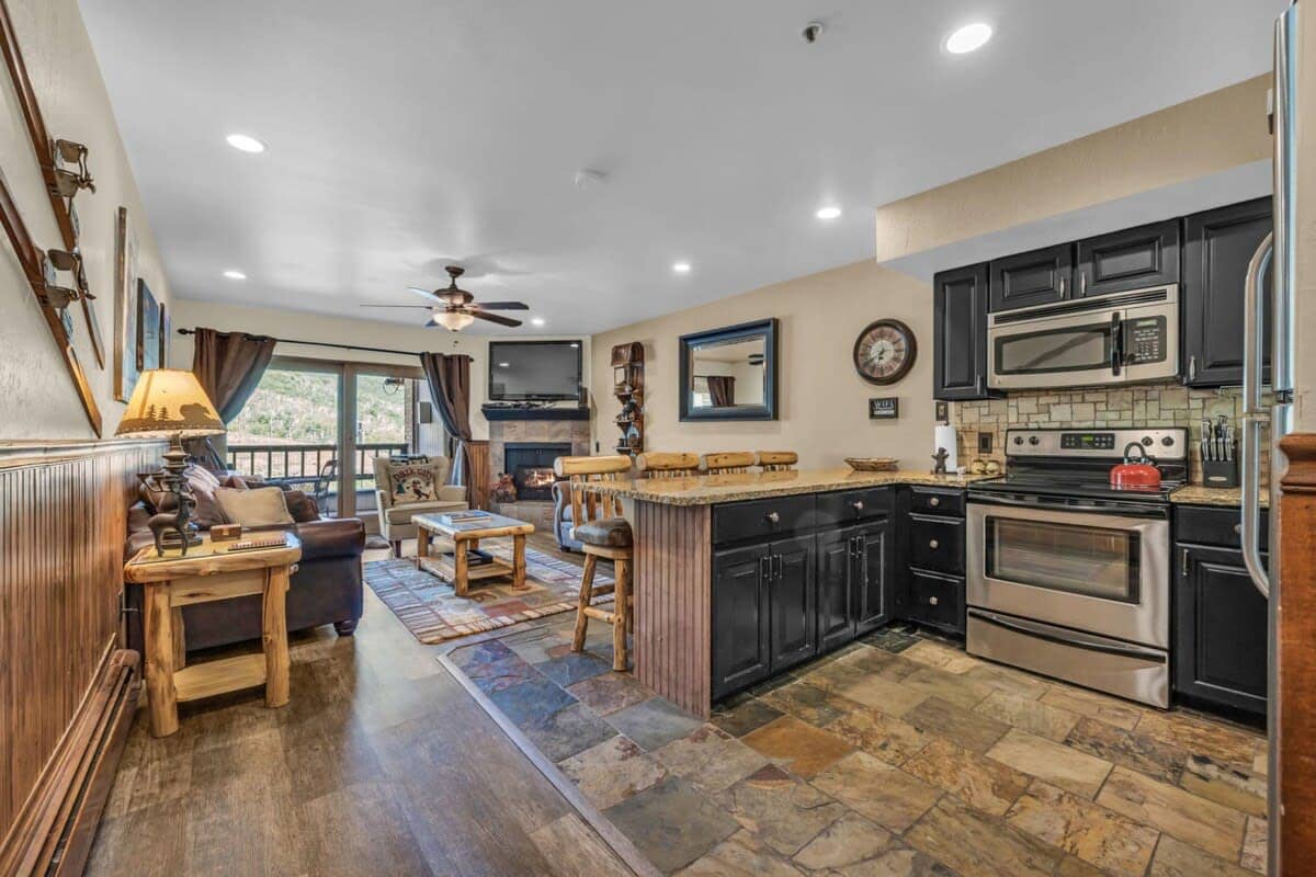 Enjoy incredible access to the ski runs of Park City Mountain Resort from this cozy family-friendly one-bedroom ski-in/ski-out condo.