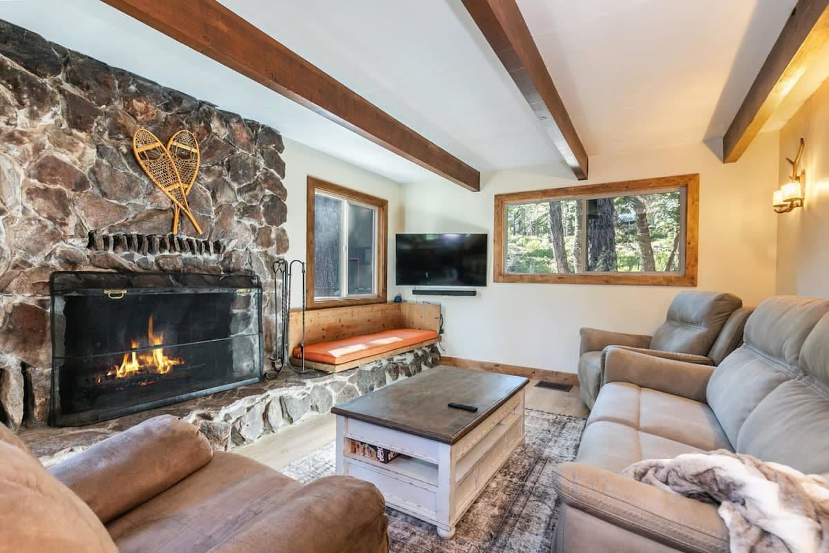 This 3-bedroom, 2-bathroom charmer is the perfect Tahoe cabin getaway for your group of up to 8.